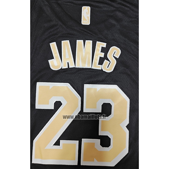 Maillot Los Angeles Lakers LeBron James NO 23 Select Series Or Noir